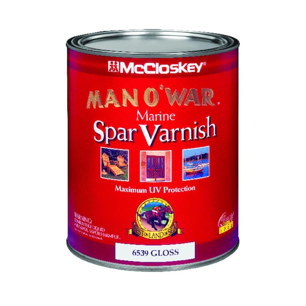 Man O War McCloskey Gloss Clear Marine Spar Varnish 1 qt 080.0006539.005 Zoro